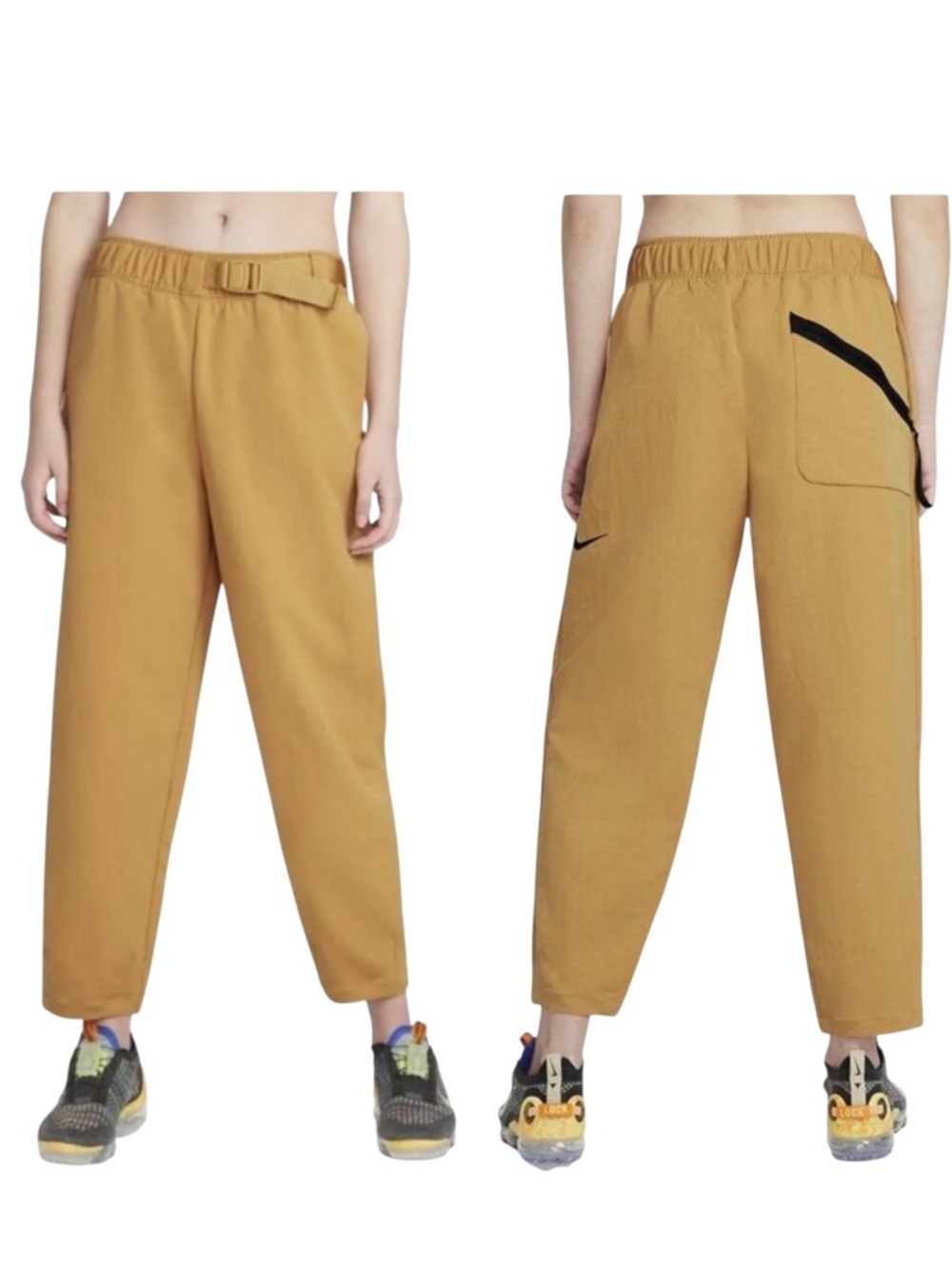 NIKE Sportswear Tech Pack Woven Pants Bucktan Yellow CZ8940-204 Size Small